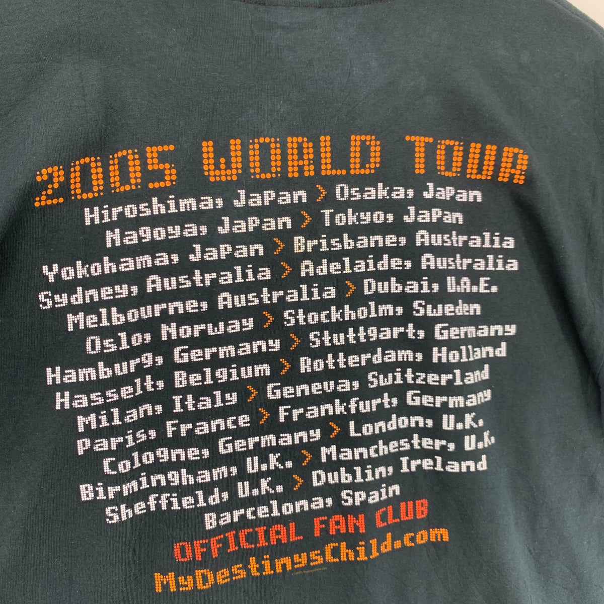 T-Shirt Vintage Destiny's Child World Tour 2005 Anvil