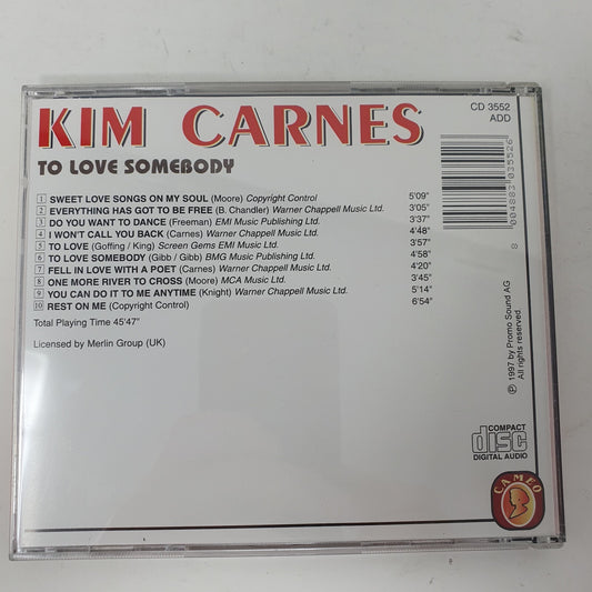 CD Kim Carnes – To Love Somebody Cameo  CD3552