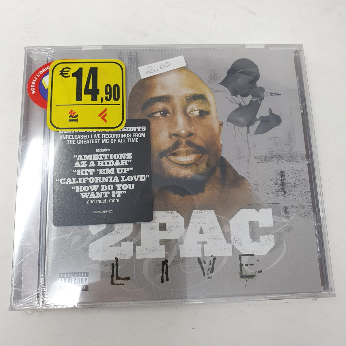 CD 2Pac – Live Death Row Records  – 0099923574620 Sealed
