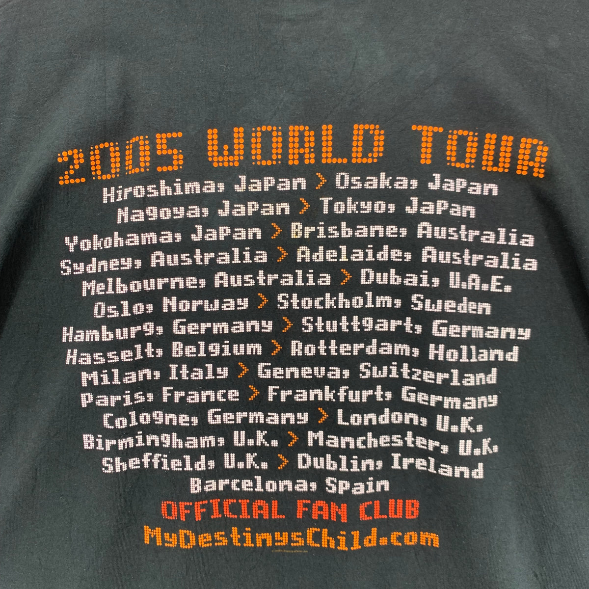 T-Shirt Vintage Destiny's Child World Tour 2005 Anvil